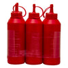 REGENT ROUND PLASTIC SAUCE BOTTLE RED 6PK, 500ML