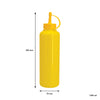 REGENT ROUND PLASTIC SAUCE BOTTLE YELLOW 6 PACK, (500ML)