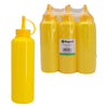 REGENT ROUND PLASTIC SAUCE BOTTLE YELLOW 6 PACK, (500ML)