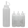 REGENT ROUND PLASTIC SAUCE BOTTLE WHITE 6PK, 500ML