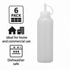REGENT ROUND PLASTIC SAUCE BOTTLE WHITE 6PK, 500ML