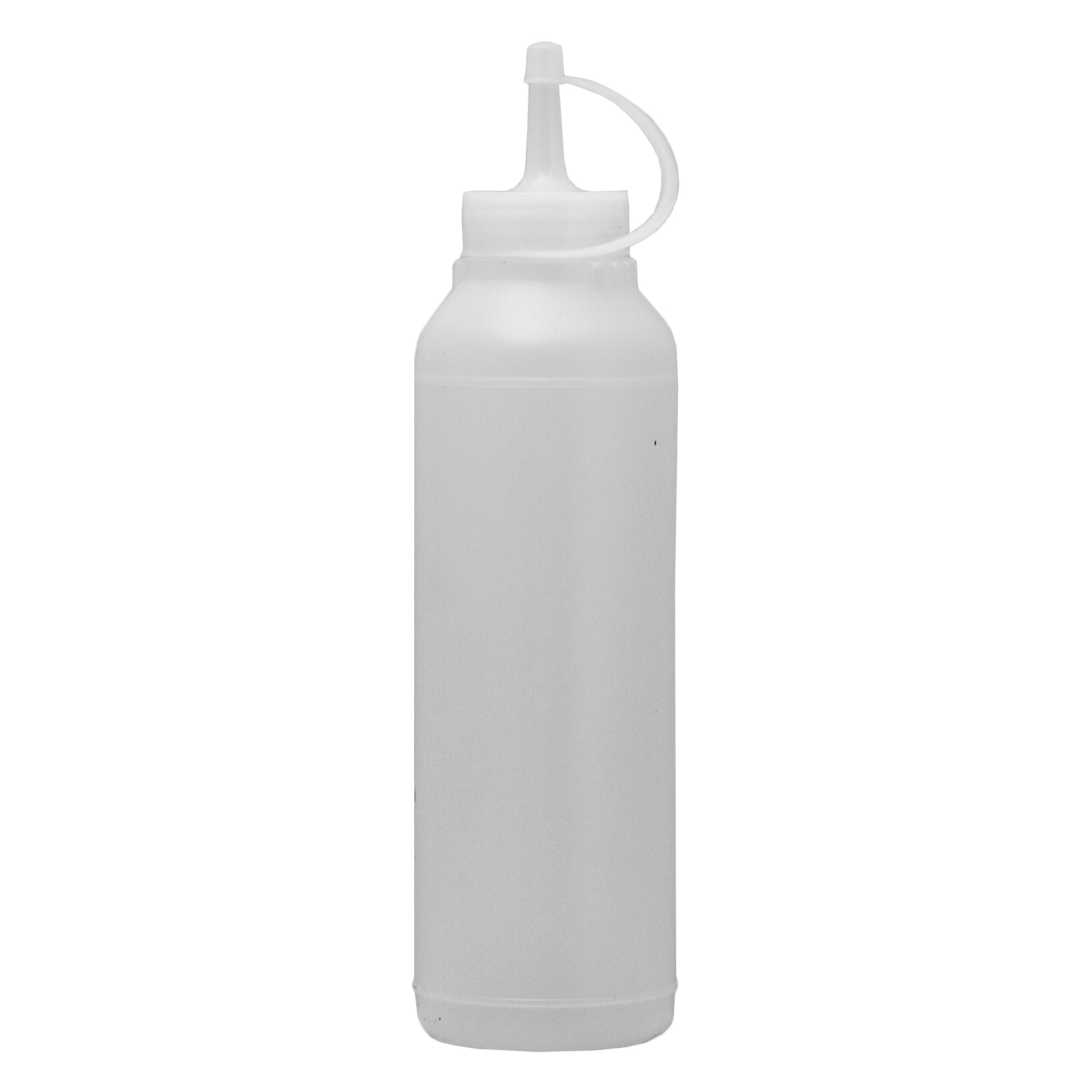 REGENT ROUND PLASTIC SAUCE BOTTLE WHITE 6PK, 500ML