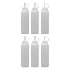 REGENT ROUND PLASTIC SAUCE BOTTLE WHITE 6PK, 500ML