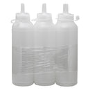 REGENT ROUND PLASTIC SAUCE BOTTLE WHITE 6 PACK, (500ML)