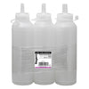 REGENT ROUND PLASTIC SAUCE BOTTLE WHITE 6PK, 500ML