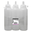 REGENT ROUND PLASTIC SAUCE BOTTLE WHITE 6PK, 500ML
