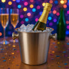 BAR BUTLER ICE BUCKET WITH KNOB HANDLES ST STEEL, 4LT