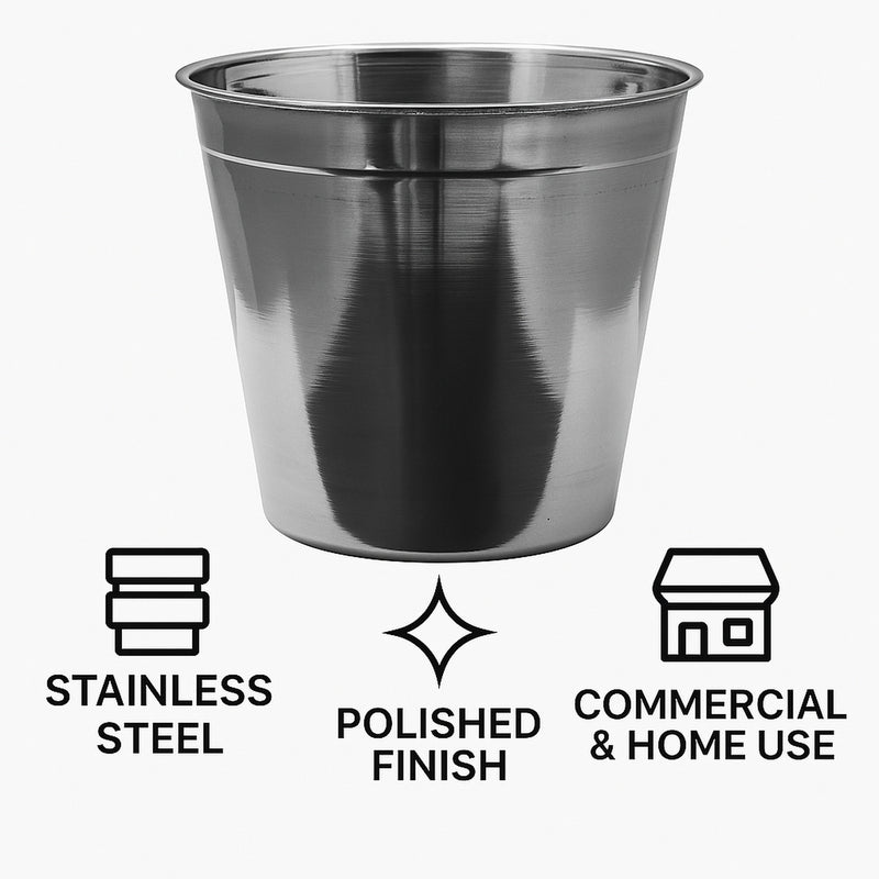 BAR BUTLER ICE BUCKET WITHOUT HANDLES ST STEEL, 1LT