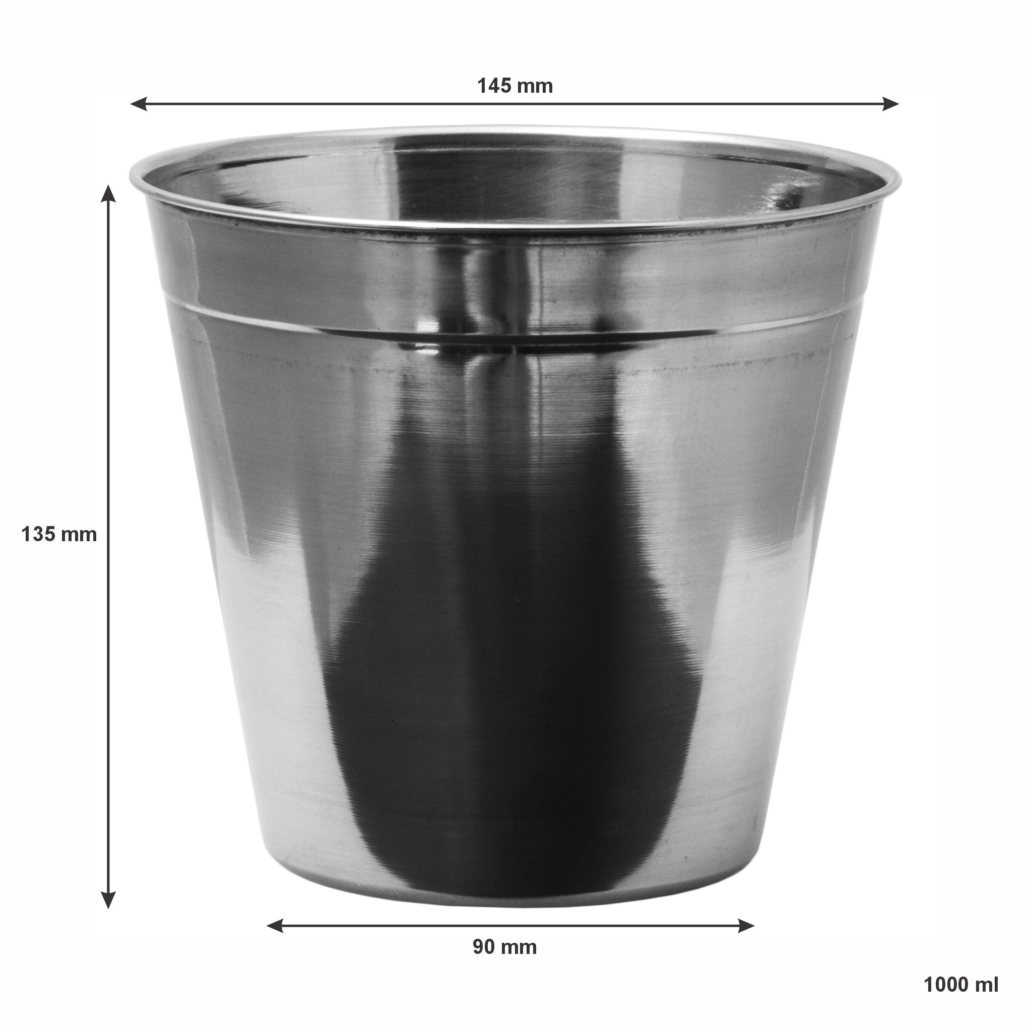 BAR BUTLER ICE BUCKET WITHOUT HANDLES ST STEEL, 1L