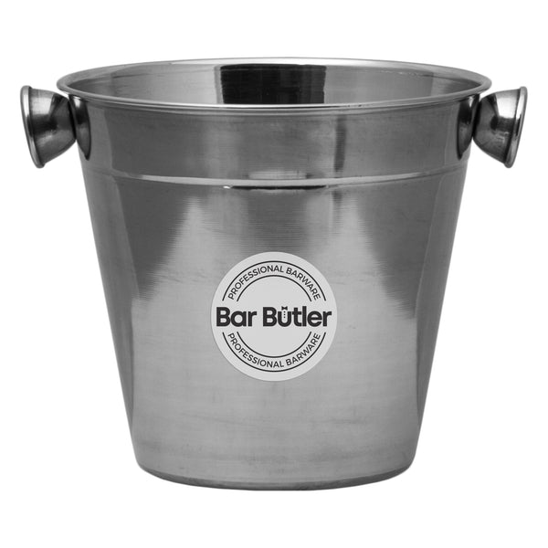 BAR BUTLER ICE BUCKET WITH KNOB HANDLES ST STEEL, 1LT