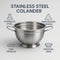REGENT HEAVY DUTY COLANDER STAINLESS STEEL MATT FINISH, 4.6LT - 260MM DIA