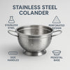 REGENT HEAVY DUTY COLANDER STAINLESS STEEL MATT FINISH, 4.6LT - 260MM DIA