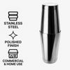 BAR BUTLER BOSTON COCKTAIL SHAKER STAINLESS STEEL, 600ML/ 800ML