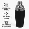 BAR BUTLER COCKTAIL SHAKER SOFT TOUCH FINISH BLACK, 750ML