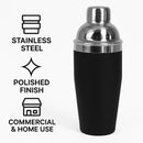 BAR BUTLER COCKTAIL SHAKER SOFT TOUCH FINISH BLACK, 750ML