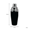 BAR BUTLER COCKTAIL SHAKER SOFT TOUCH FINISH BLACK, 750ML