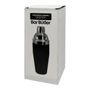 BAR BUTLER COCKTAIL SHAKER SOFT TOUCH FINISH BLACK, 750ML