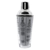 BAR BUTLER COCKTAIL SHAKER WITH 6 RECIPE MEASURES GLASS & ST STEEL, 400ML