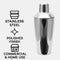BAR BUTLER COCKTAIL SHAKER TAPERED ST STEEL, 700ML