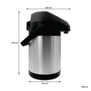 REGENT VACUUM AIRPOT DOUBLE WALL PUMP ACTION ST STEEL, (3LT)