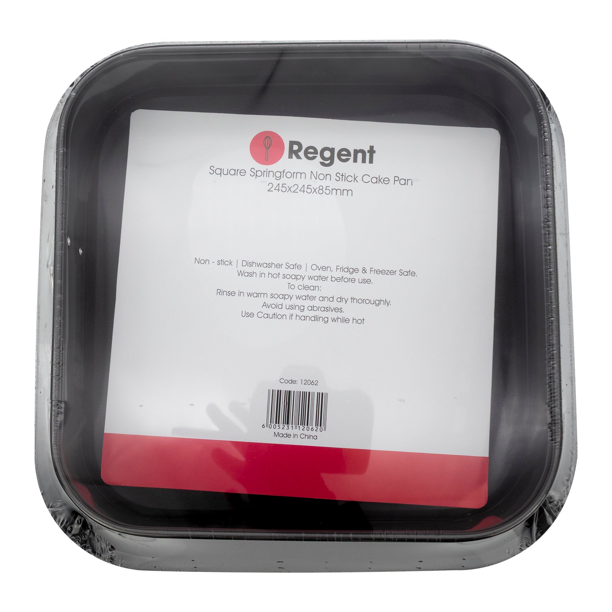 REGENT BAKEWARE SPRINGFORM SQUARE NON STICK CAKE PAN, 280X280X65MM