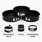 REGENT BAKEWARE SPRINGFORM ROUND NON STICK CAKE PANS 3PC SET, (240/260/280MM DIA x 70MM)