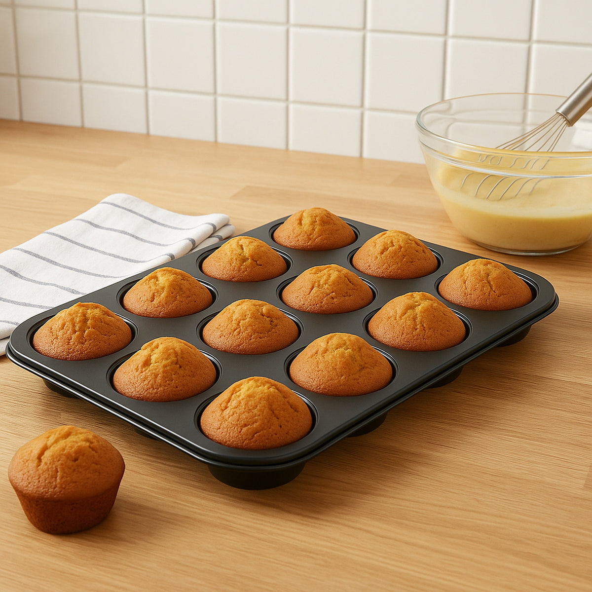 REGENT BAKEWARE MUFFIN PAN 12 CUP, 355X265MM