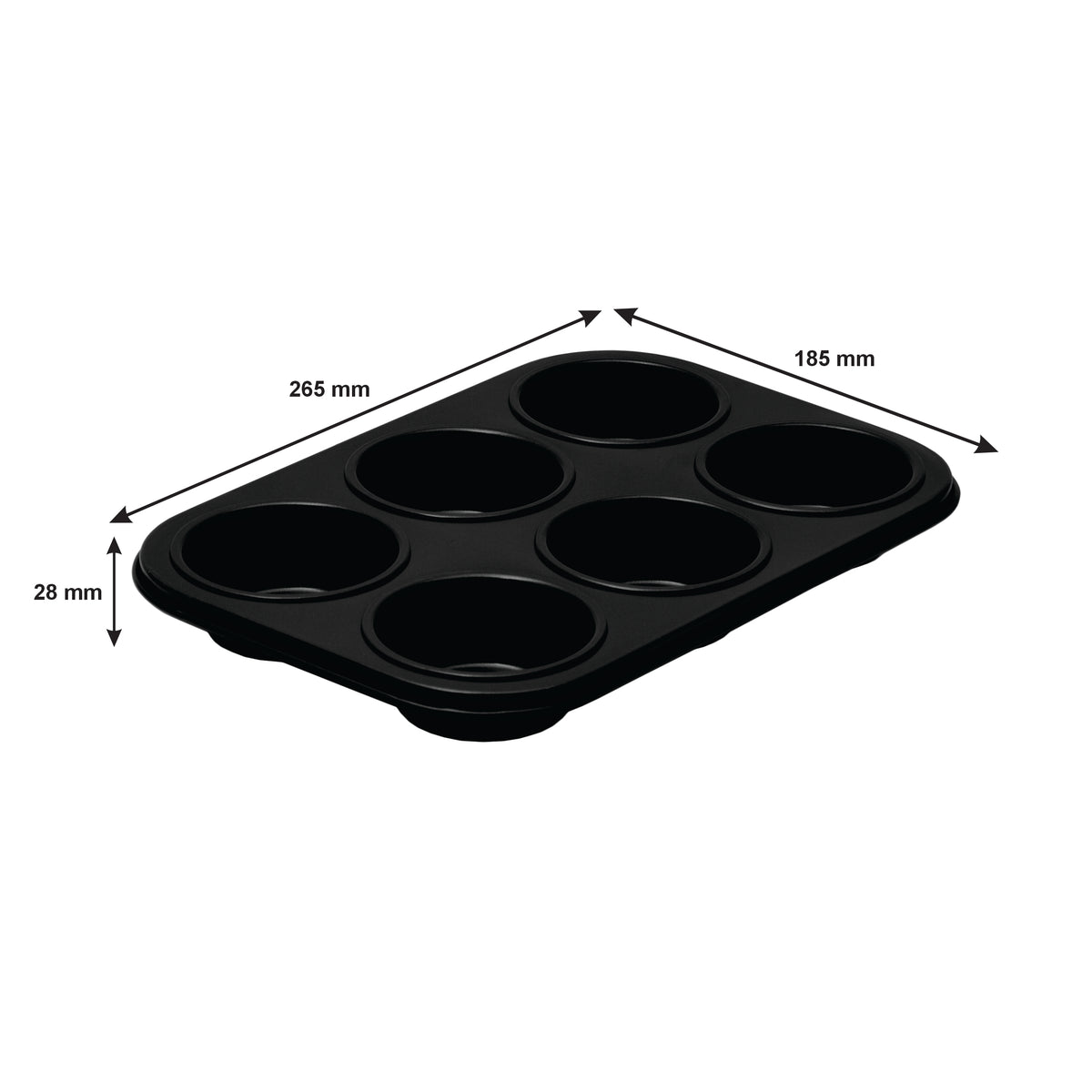 REGENT BAKEWARE MUFFIN PAN 6 CUP, 265X185MM