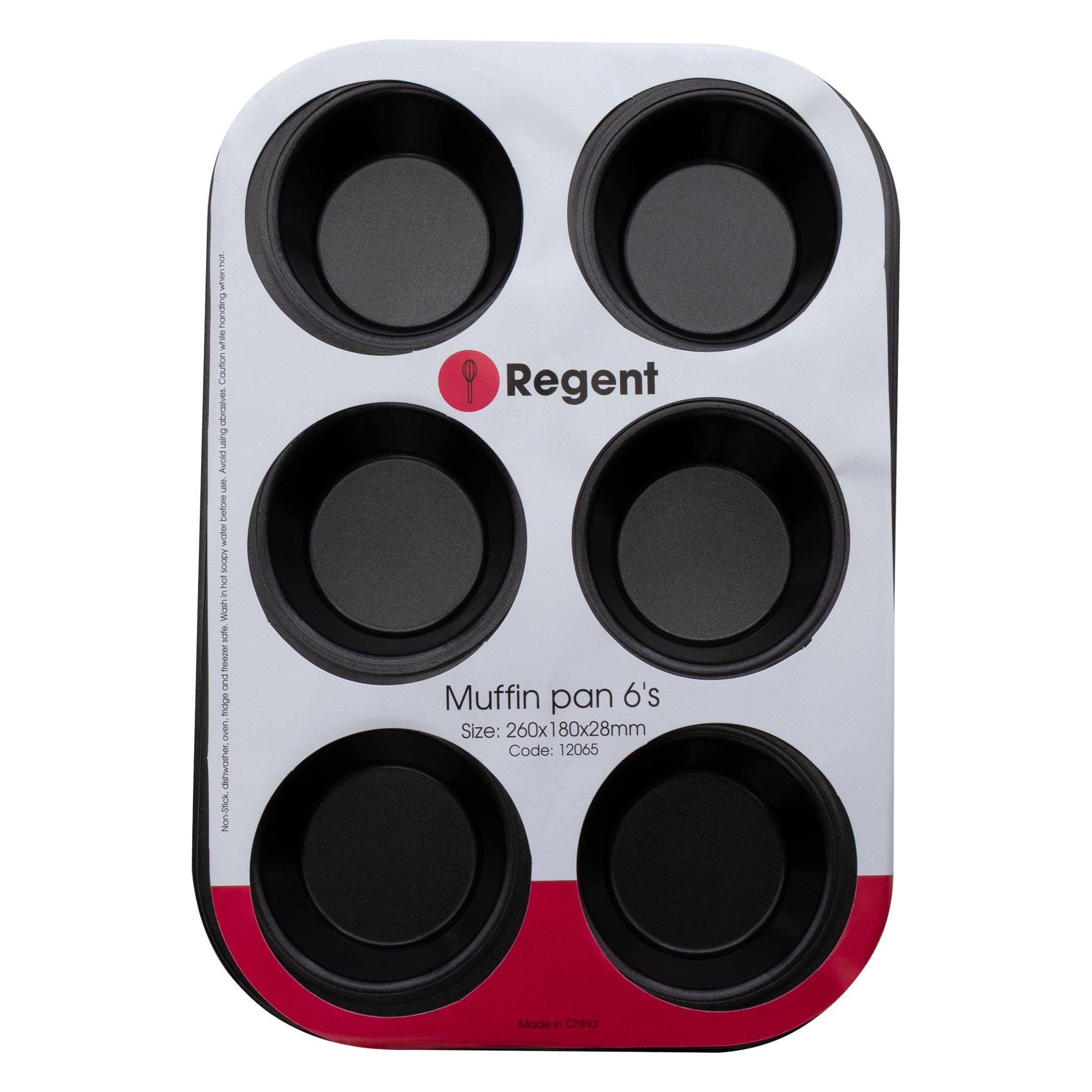 REGENT BAKEWARE MUFFIN PAN 6 CUP, 265X185MM