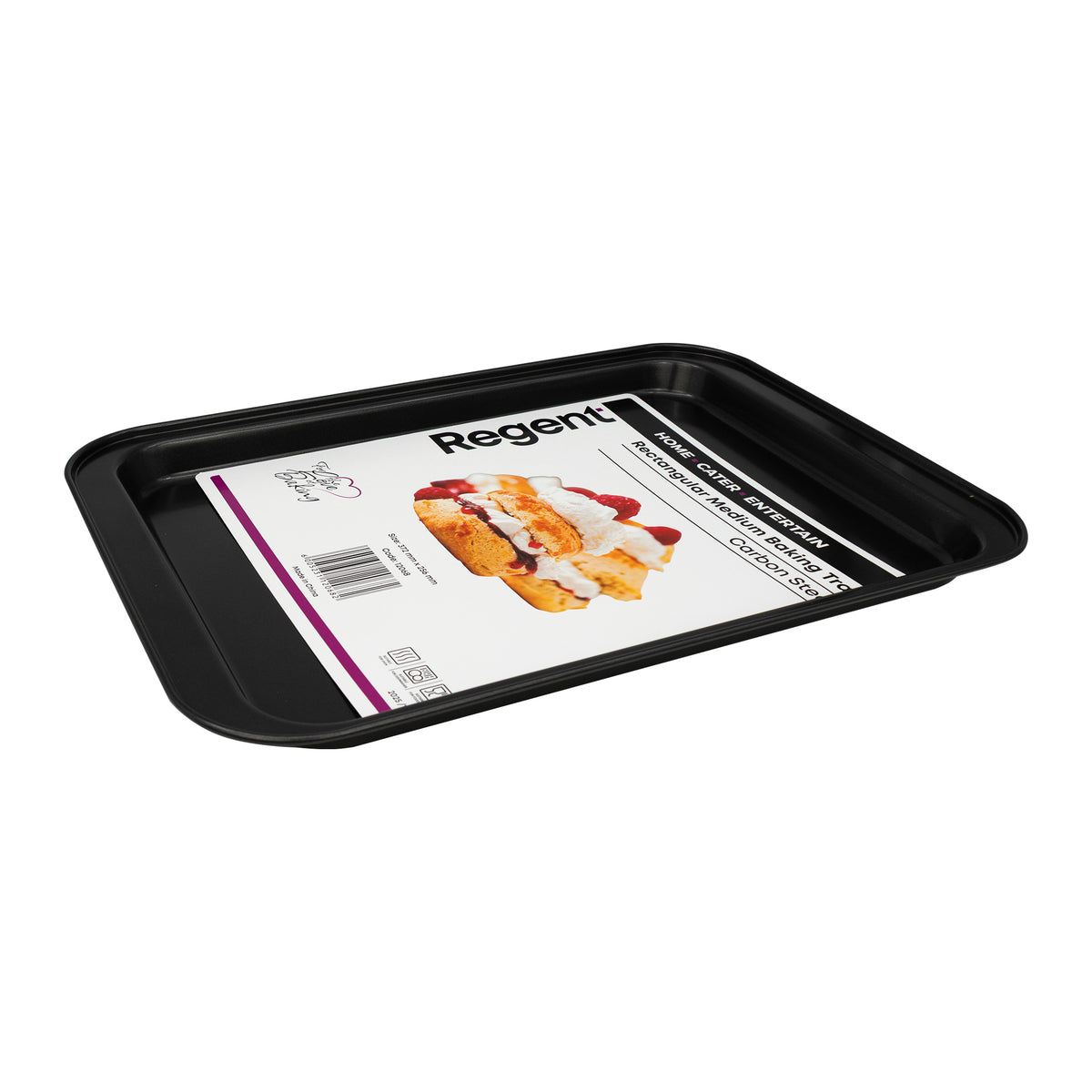 REGENT BAKEWARE BAKING TRAY RECT. MEDIUM, 372X256MM