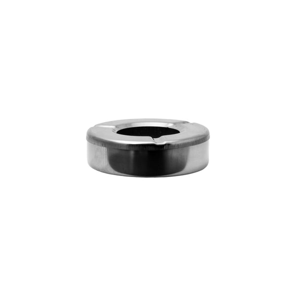 REGENT ASHTRAY ROUND STAINLESS STEEL WITH WIND PROOF LID, (110MM DIAX30MM)
