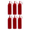 REGENT ROUND PLASTIC SAUCE BOTTLE RED 6PK, 250ML