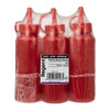 REGENT ROUND PLASTIC SAUCE BOTTLE RED 6PK, 250ML