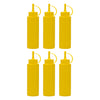 REGENT ROUND PLASTIC SAUCE BOTTLE YELLOW 6PK, 250ML