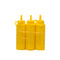 REGENT ROUND PLASTIC SAUCE BOTTLE YELLOW 6 PACK, 250ML (50MM DIAX180MM)
