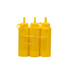 REGENT ROUND PLASTIC SAUCE BOTTLE YELLOW 6 PACK, 250ML (50MM DIAX180MM)
