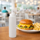 REGENT ROUND PLASTIC SAUCE BOTTLE WHITE 6PK, 250ML