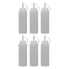REGENT ROUND PLASTIC SAUCE BOTTLE WHITE 6PK, 250ML