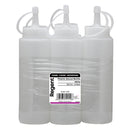REGENT ROUND PLASTIC SAUCE BOTTLE WHITE 6PK, 250ML