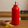 REGENT ROUND PLASTIC SAUCE BOTTLE RED 6K, 1LT