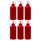 REGENT ROUND PLASTIC SAUCE BOTTLE RED 6 PACK, (1LT)