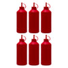 REGENT ROUND PLASTIC SAUCE BOTTLE RED 6 PACK, (1LT)