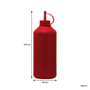 REGENT ROUND PLASTIC SAUCE BOTTLE RED 6 PACK, (1LT)