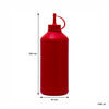 REGENT ROUND PLASTIC SAUCE BOTTLE RED 6K, 1LT
