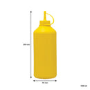 REGENT ROUND PLASTIC SAUCE BOTTLE YELLOW 6 PACK, (1LT)