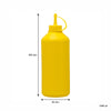 REGENT ROUND PLASTIC SAUCE BOTTLE YELLOW 6PK, 1LT