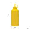 REGENT ROUND PLASTIC SAUCE BOTTLE YELLOW 6 PACK, (1LT)