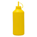 REGENT ROUND PLASTIC SAUCE BOTTLE YELLOW 6 PACK, (1LT)