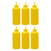 REGENT ROUND PLASTIC SAUCE BOTTLE YELLOW 6PK, 1LT