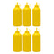 REGENT ROUND PLASTIC SAUCE BOTTLE YELLOW 6 PACK, (1LT)
